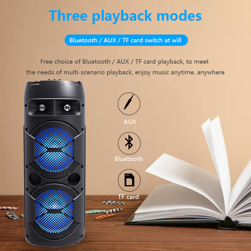 Portable subwoofer 8 inch large karaoke wireless bluetooth speaker MW-538