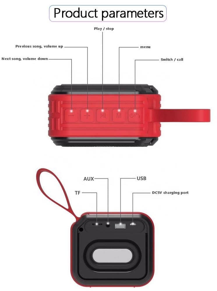 Mini outdoor portable ipx7 waterproof wireless bluetooth subwoofer speaker MY-M2
